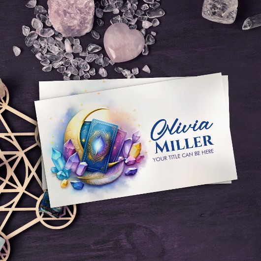 Cartes Tarot / Oracle avec lune et cristaux