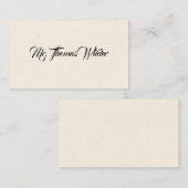 Cartes téléphoniques victoriennes simples (Devant / Derrière)