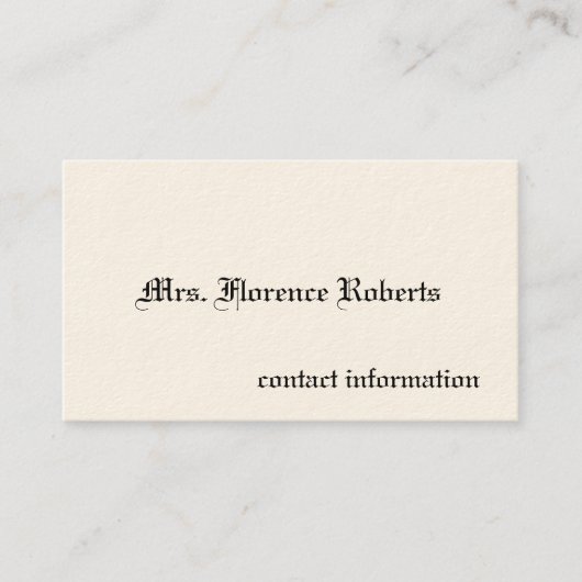 Cartes téléphoniques victoriennes simples (Devant)