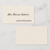 Cartes téléphoniques victoriennes simples (Devant / Derrière)