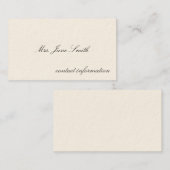 Cartes téléphoniques victoriennes simples (Devant / Derrière)