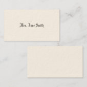 Cartes téléphoniques victoriennes simples (Devant / Derrière)