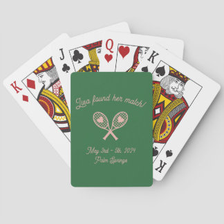 Cartes Tennis Bachelorette Carte de jeu personnalisée
