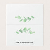 Cartes Tente Eucalyptus Vert | Cartes de placement (Outside Unfolded)