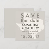 Cartes Texas Save the Date (Devant / Derrière)