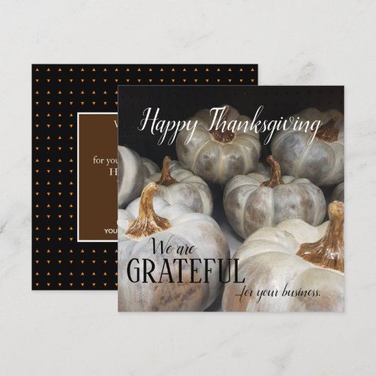 Cartes Thankesgiving pour petites entreprises pers (Devant / Derrière)