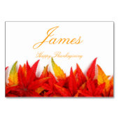 Cartes Thanksgiving Avec Feuilles Automatiques (Dos)