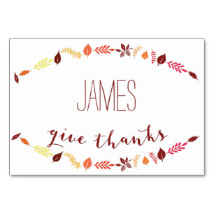 Cartes Thanksgiving Avec Feuilles Automatiques