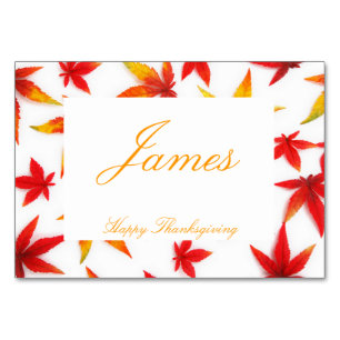 Cartes Thanksgiving Avec Feuilles Automnes