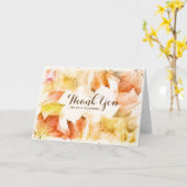 Cartes Thanksgiving Personnalisées - Feuilles Auto (Fleur jaune)