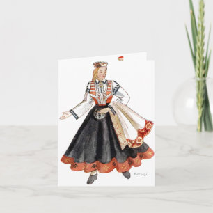 Cartes traditionnelles lettons de costume