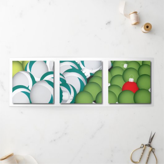 Cartes Triptyques de Décoration de Noël (Extérieur)