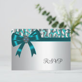 Cartes turquoise Leopard RSVP (Debout devant)