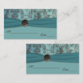 Cartes turquoises et Brown pour Damas (Devant / Derrière)