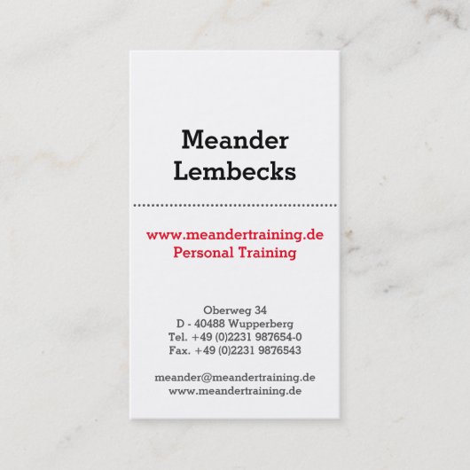 Cartes typo en portrait (Devant)