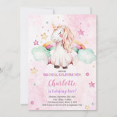 Cartes Unicorne Arc en Ciel Vert (Devant)