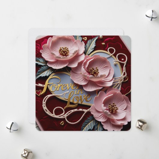 Cartes Valentine pour toujours en amour (Devant/Arrière en situation)