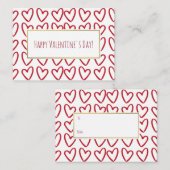 Cartes Valentine Red Hearts 100 pack (Devant / Derrière)