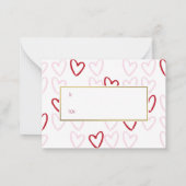 Cartes Valentine Red & Pink Hearts 100 pack (Dos)