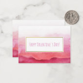 Cartes Valentine rose et aquarelle 100 pack (Devant/Arrière en situation)