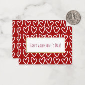Cartes Valentine Rouge & Blanc 100 pack (Devant/Arrière en situation)