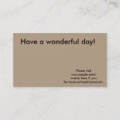 Cartes végétaliennes de Merci d'Outreach (Dos)