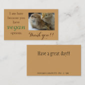 Cartes végétaliennes de Merci d'Outreach (Devant / Derrière)