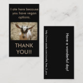 Cartes végétaliennes de Merci d'Outreach (Devant / Derrière)