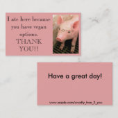 Cartes végétaliennes de Merci d'Outreach (Devant / Derrière)