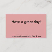 Cartes végétaliennes de Merci d'Outreach (Dos)