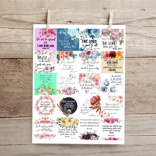 Cartes verset bibliques 2x2 20 pièces