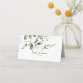 Cartes vertes avec calligraphie élégante (Dos)