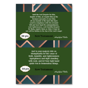 Cartes vertes pour jeu