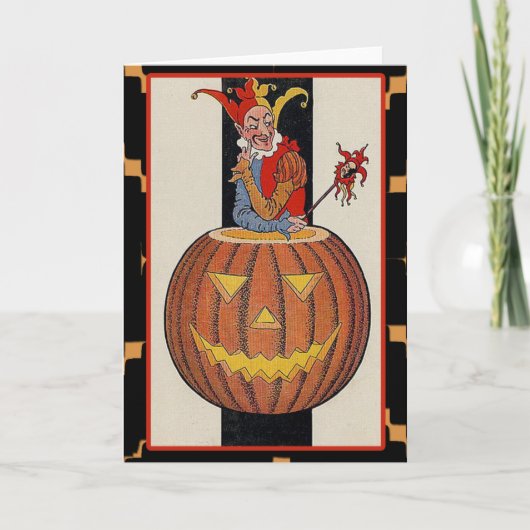 Cartes victoriennes d'art de Halloween de joker (Devant)