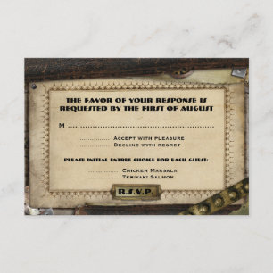 Cartes victoriennes de réception de mariage de