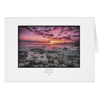 Cartes vierges de coucher du soleil de Poipu