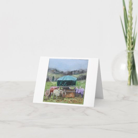 Cartes vierges de moutons arc-en-ciel (Devant)