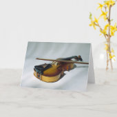 Cartes vierges de note de violon (Fleur jaune)