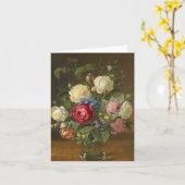 Cartes vierges florales vintages de note (Fleur jaune)