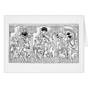 Cartes VIERGES galopantes de chevaliers