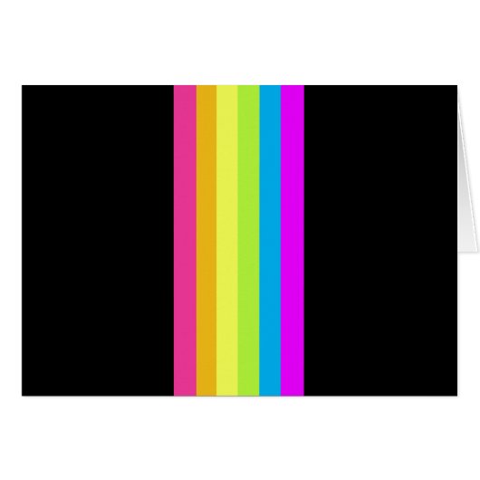 Cartes vierges Retro Stripes (Black & Neon Multi) (Devant horizontal)