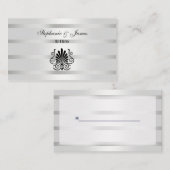 Cartes vintage Art déco Plume noir blanc (Devant / Derrière)