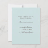 Cartes vintage Brown mariage RSVP (Dos)