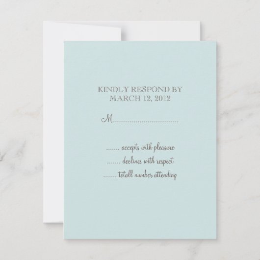 Cartes vintage Brown mariage RSVP (Dos)