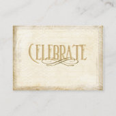 Cartes vintage et Gold RSVP (Carte de visite enrou (Dos)