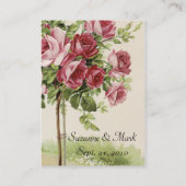 Cartes Vintage Mariage Réception Carte (Dos)