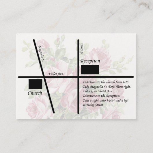 Cartes Vintage Mariage Réception Carte (Devant)