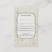 Cartes vintages de rendez-vous de coiffeur de (Dos)