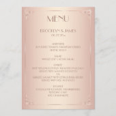 Cartes Vintages du menu Mariage (Devant)