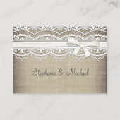 Cartes vintages en dentelle et lin Rustique (Dos)